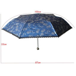 天堂傘 蘋(píng)果樂(lè)園防紫外線三折超輕傘 3303e 青藍(lán)